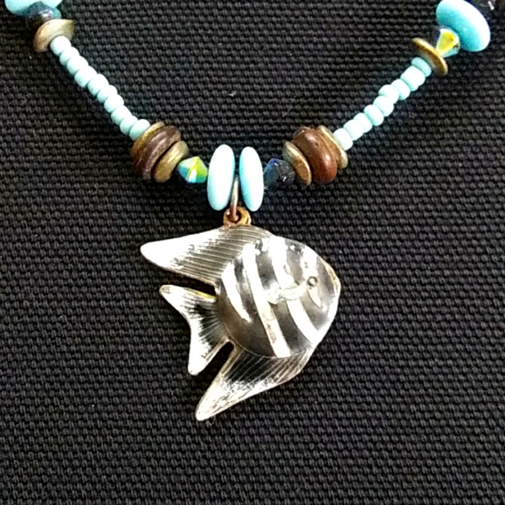 Handcrafted fish necklace